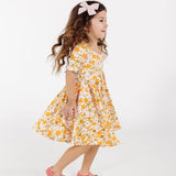 The Short Sleeve Ballet Dress in Blossom Bash