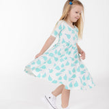 The Short Sleeve Ballet Dress in Perfect Pear