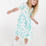 The Short Sleeve Ballet Dress in Perfect Pear