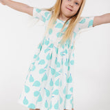 The Short Sleeve Ballet Dress in Perfect Pear