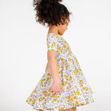 The Short Sleeve Ballet Dress in Goldenrod