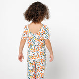 The Short Sleeve Wide Leg Jumpsuit in Lizzie Floral