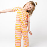 The Short Sleeve Wide Leg Jumpsuit in Carnival