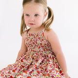 The Baby Smocked Dress in Poppy Floral