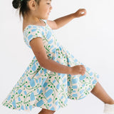 The Summer Sleeve Ballet Dress in Electric Tulip