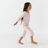The Wide Leg Jumpsuit in Lilac Gingham