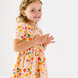 The Short Sleeve Ballet Dress in Petal Party