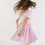 The Short Sleeve Ballet Dress in Cherry Blossom