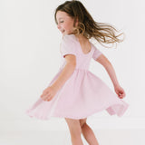 The Short Sleeve Ballet Dress in Cherry Blossom