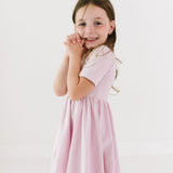 The Short Sleeve Ballet Dress in Cherry Blossom