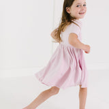 The Short Sleeve Ballet Dress in Cherry Blossom