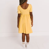 The Short Sleeve Ballet Dress in Caramel