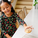 The Long Sleeve Peter Pan Dress in Crimson Glow