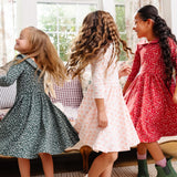 The Long Sleeve Peter Pan Dress in Pine