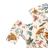The Short Sleeve Ballet Dress in Herbal Study