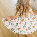 The Short Sleeve Ballet Dress in Herbal Study