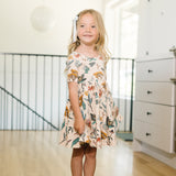 The Short Sleeve Ballet Dress in Herbal Study