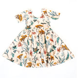 The Short Sleeve Ballet Dress in Herbal Study