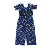 The Short Sleeve Wide Leg Jumpsuit in English Daisy