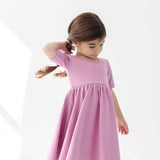 The Short Sleeve Ballet Dress in Orchid