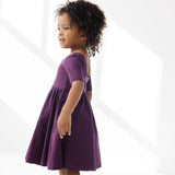 The Short Sleeve Ballet Dress in Plum