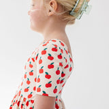 The Short Sleeve Ballet Dress in Apples