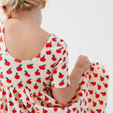 The Short Sleeve Ballet Dress in Apples