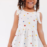 The Bow Tank Ballet Dress in Confetti Dot