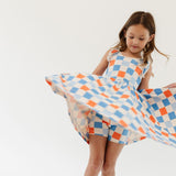 The Bow Tank Ballet Dress in Checkerboard