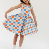 The Bow Tank Ballet Dress in Checkerboard