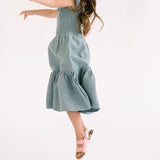 The Smocked Dress in Aegean Blue