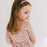 The Short Sleeve Ballet Dress in Tulips