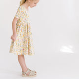 The Short Sleeve Ballet Dress in Spring Garden