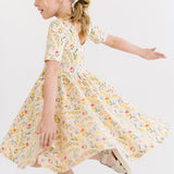 The Short Sleeve Ballet Dress in Spring Garden