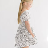 The Juliet Dress in Ivory Dot