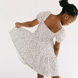 The Juliet Dress in Ivory Dot