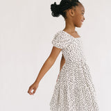 The Juliet Dress in Ivory Dot