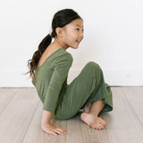 The Wide Leg Jumpsuit in Olivine