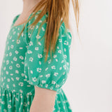 The Juliet Dress in Ditsy Green