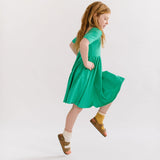 The Short Sleeve Ballet Dress in Mint Green