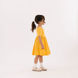 The Short Sleeve Ballet Dress in Gold