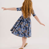 The Short Sleeve Ballet Dress in Underwater Florals