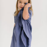 The Short Sleeve Ballet Dress in Blue Sea