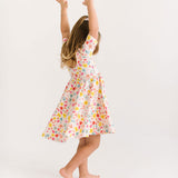 The Short Sleeve Ballet Dress in Cheery Bouquet