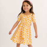 The Short Sleeve Ballet Dress in Sweet Citrus