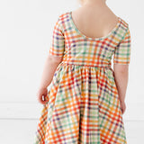 The Short Sleeve Ballet Dress in Summer Plaid