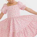 The Juliet Dress in Pink Daisy