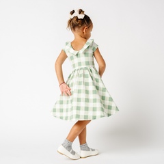 The Peter Pan Ballet Dress in Check Mate