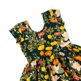 The Summer Sleeve Ballet Dress in Midnight Botany