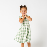 The Peter Pan Ballet Dress in Check Mate
